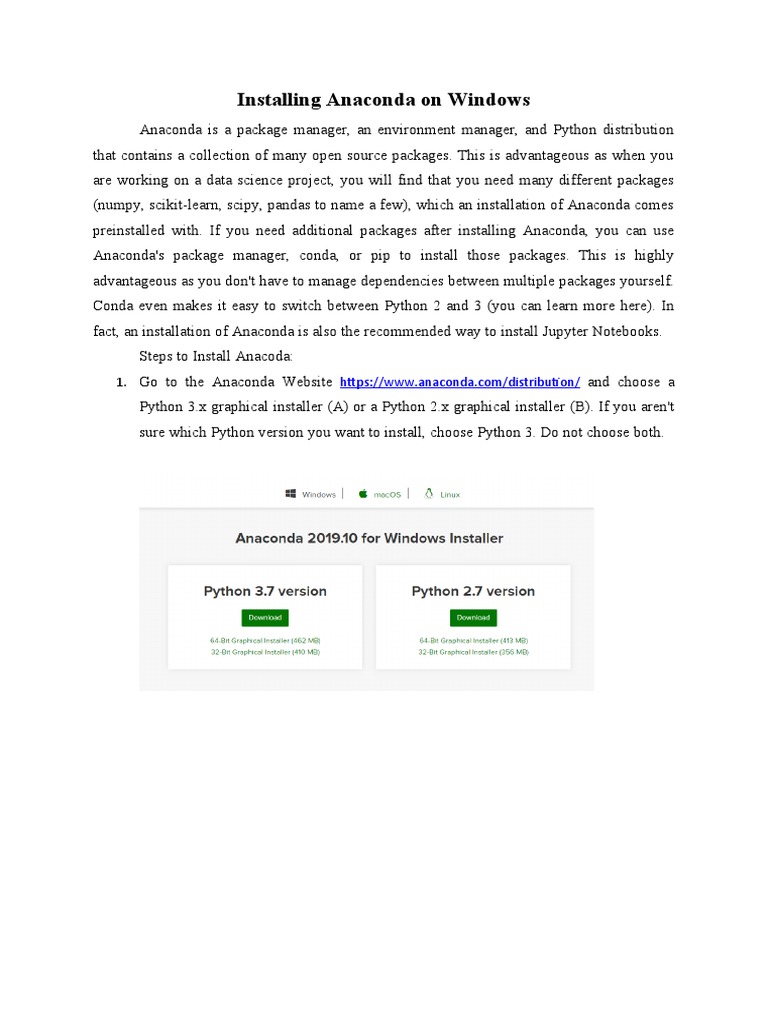 Anaconda Install | PDF