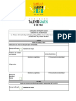 Concurso de talento joven: Formato de inscripción