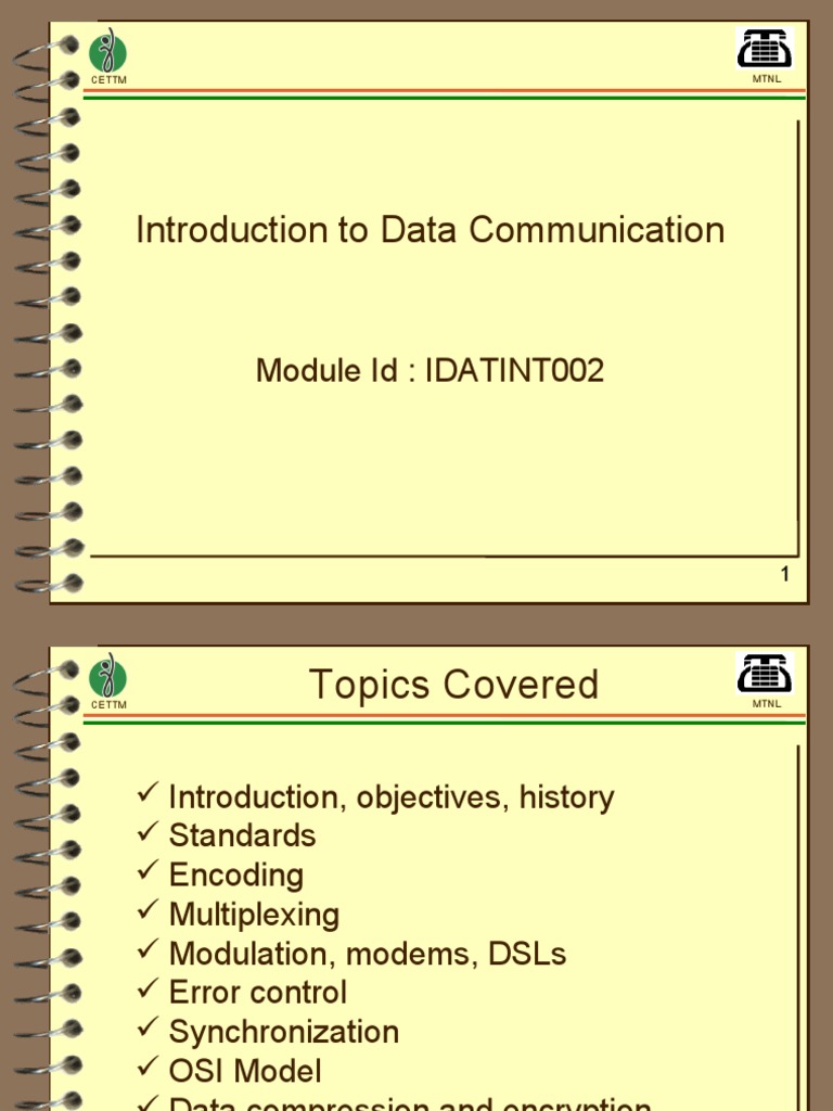 Mod 1 INTRODUCTION TO DATA COMMUNICATION IDATINT002 | PDF | Digital ...