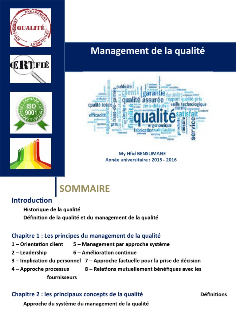 Management De La Qualité Cours Pdf – LTAX