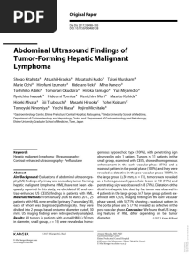 Abdominal Ultrasound Findings of Tumor-Forming Hepatic Malignant Lymphoma