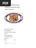 Annandale Secondary School Caribbean Examination Council English Language