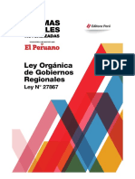 Ley Orgánica de Gobiernos Regionales