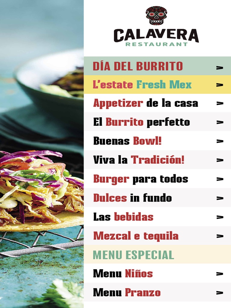 Calavera Menu | PDF
