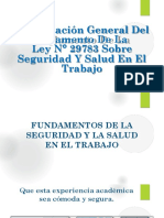 Presentación General Del Reglamento de La Ley N ° 29783 Sobre Seguridad Y Salud en El Trabajo