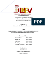 Comparación Entre Las Filosofías de La Universidad Evangélica (Unev) y La Universidad Autónoma de Santo Domingo (Uasd)