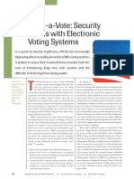 Hack-a-Vote: Security Issues With Electronic Voting Systems