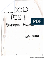 Blood test (Reference Range) - Key