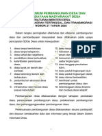 Village Summary Pedoman Pembangunan Desa Dan Pemberdayaan Masyarakat Desa