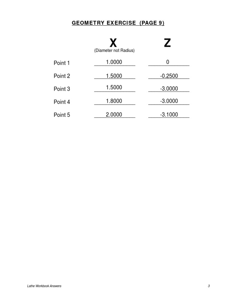 HAAS Lathe Programming Workbook Answers PDF