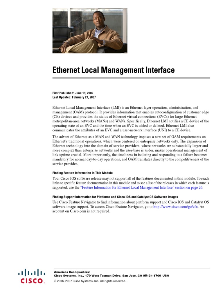 Ethernet Local Management Interface | PDF | Ethernet | Computer Network