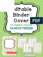 EditableBinderCoverandSpinesinPastelColorsFREE 1