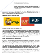 Group 2 Business Proposal Name: Buyong