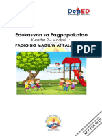 Edukasyon Sa Pagpapakatao: Pagiging Magiliw at Palakaibigan