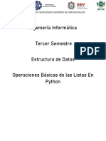 Operaciones Basicas de Las Listas en Python