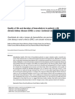 Quality of Life and Duration of Hemodialysis in Patients With Chronic Kidney Disease (CKD) : A Cross-Sectional Study