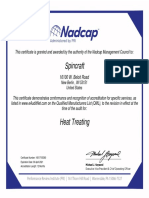 Nadcap Certified Heat Treating Certificate