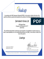 Nadcap Certificate - Coating - 20160731