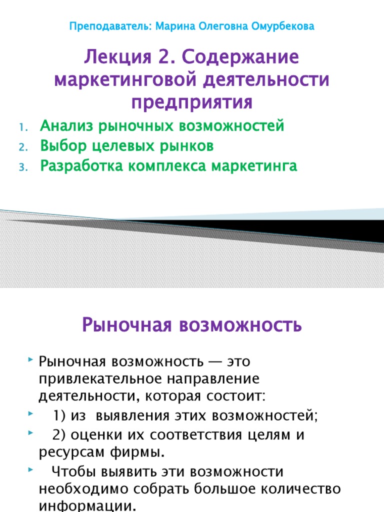 Реферат: Разработка комплекса маркетинга 3