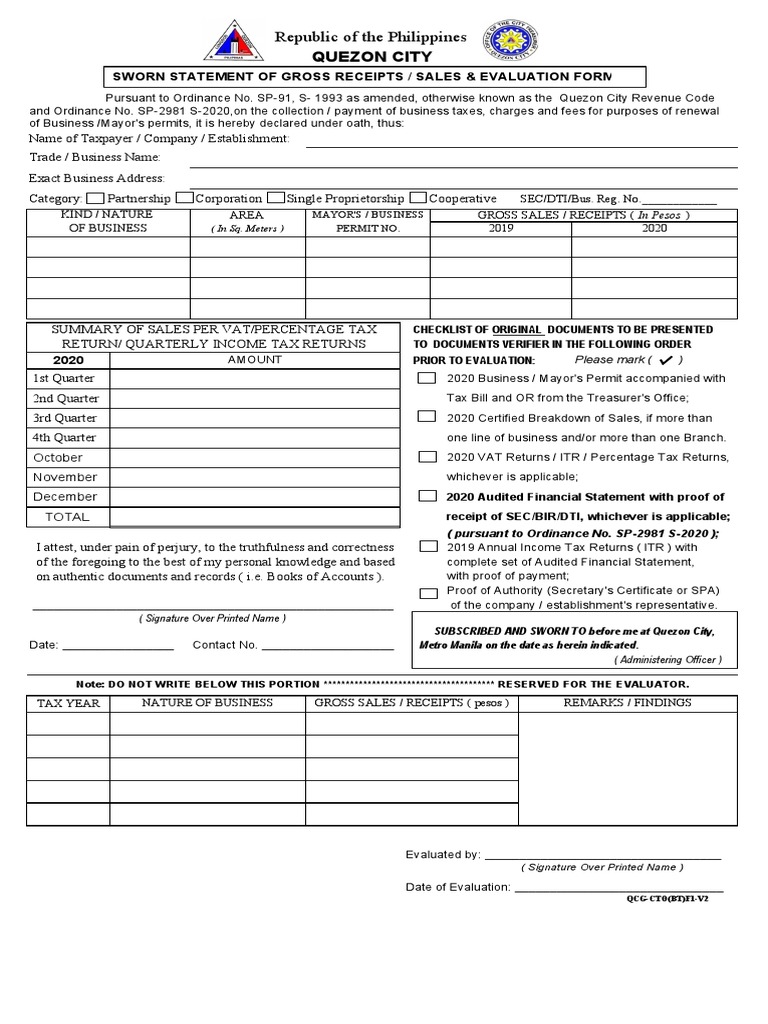 Republic of The Philippines Quezon City PDF Tax Return (United