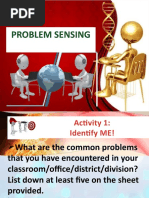 PROBLEM SENSING FOR TEACHERS AND MTs