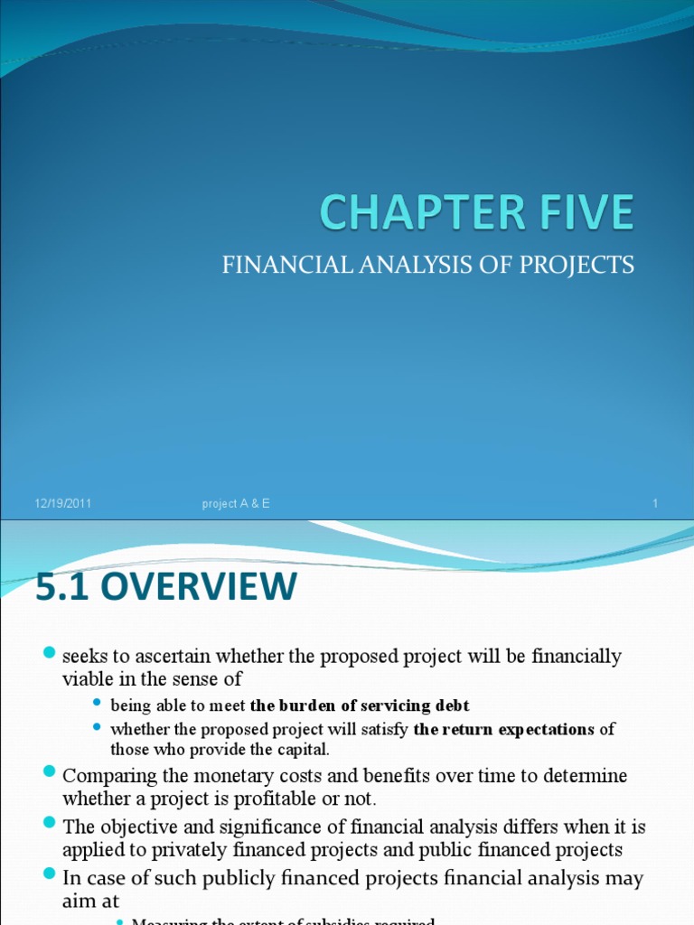 Picture of Financial Anaysis of Project | PDF | Net Present Value | Debt