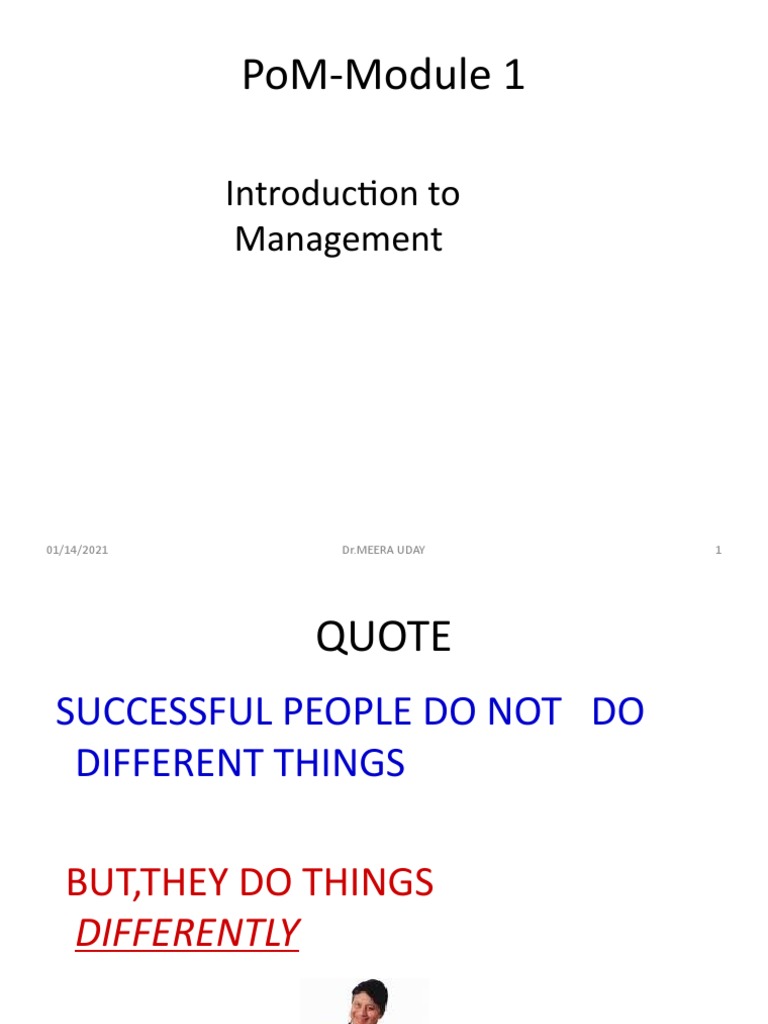 PoM Module 1Revised (Autosaved) PDF System Science