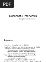 Successful Interviews: Making The Most of The Interview