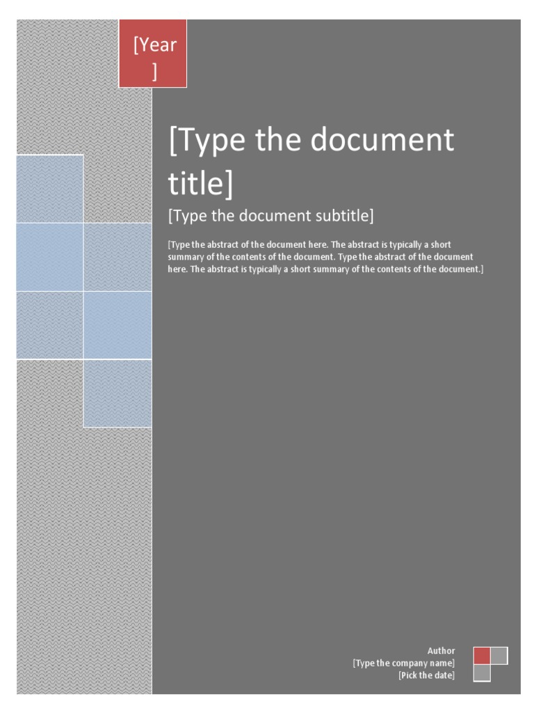 MS Office Cover Page PDF PDF