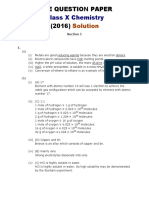 Class X Chemistry: Icse Question Paper (2016)