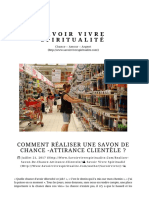 Comment Réaliser Une Savon de Chance - Attirance Clientèle ? Savoir Vivre Spiritualité PDF