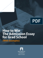 How To Win The Admission Essay For Grad School: (With Examples)