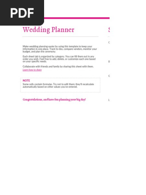 Wedding planner