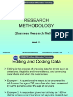 Editing and Coding Data in Research Methodology