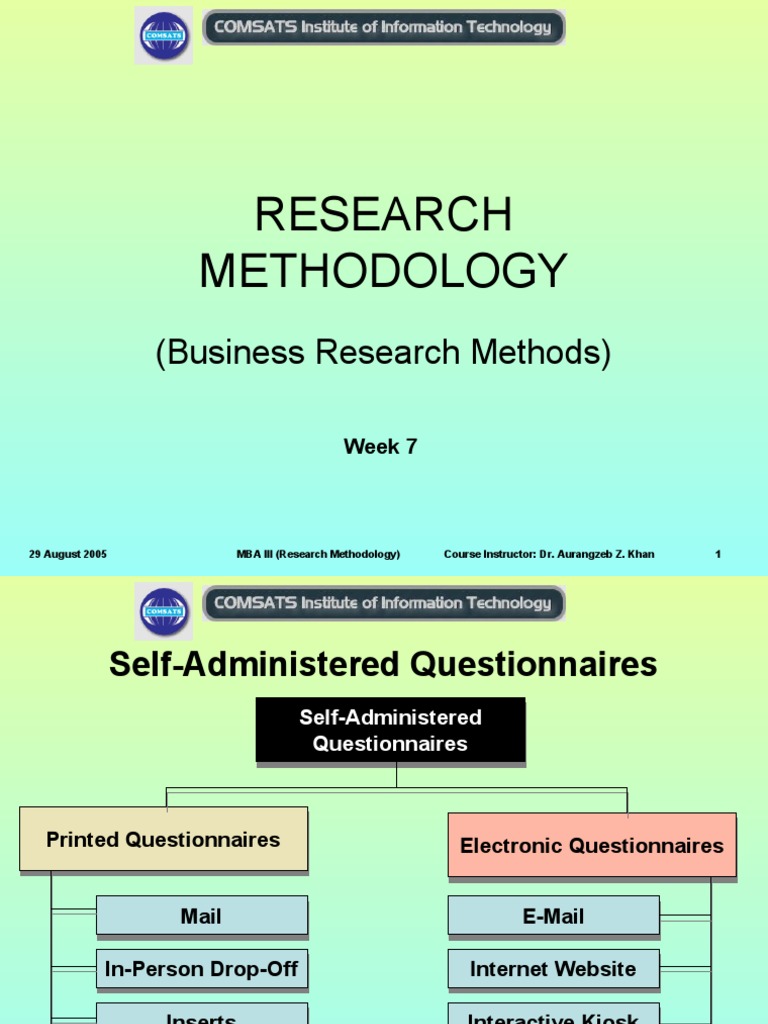 Self-Administered Questionnaires Guide | PDF | Survey Methodology ...