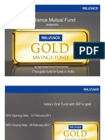 Reliance- Gold Saving Fund Presentation