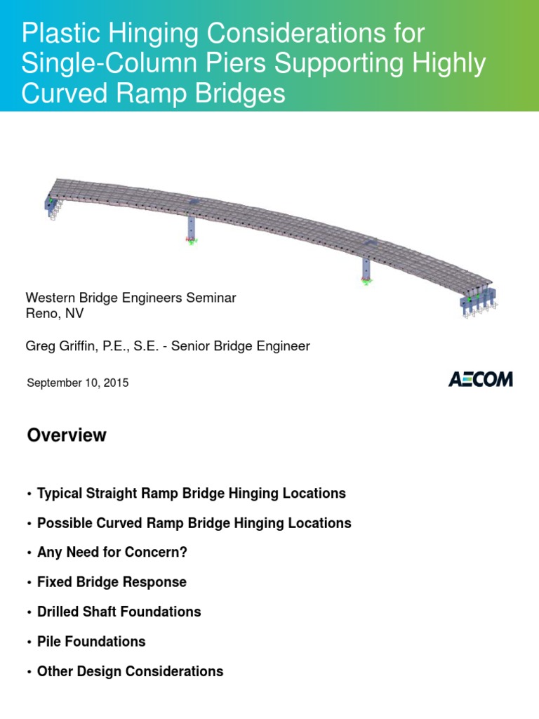 Plastic Hinging Considerations For SingleColumn Piers Supporting