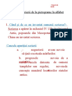 Inventarea Scrierii de La Pictograme La Alfabet Cls. V