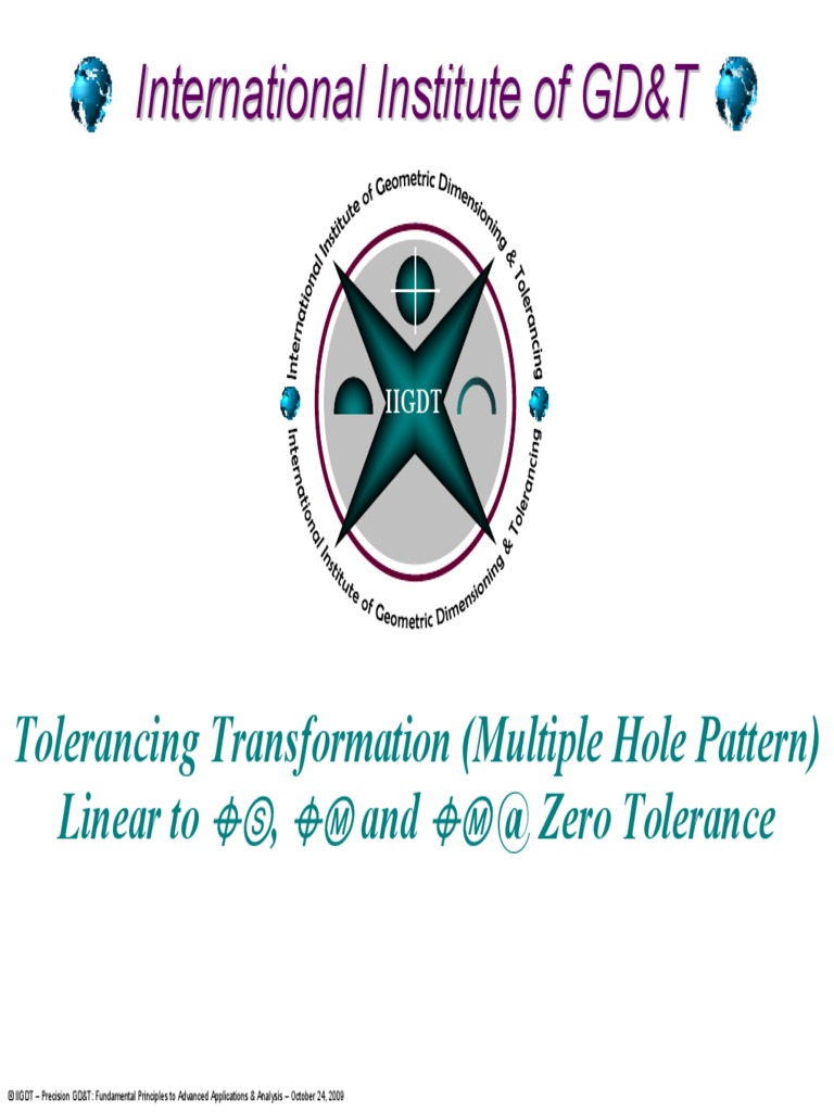 Iigdt Tolerancing Optimization Examples With Signs Pdf