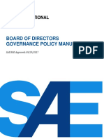 Sae Board of Directors Governance Policy Manual PDF
