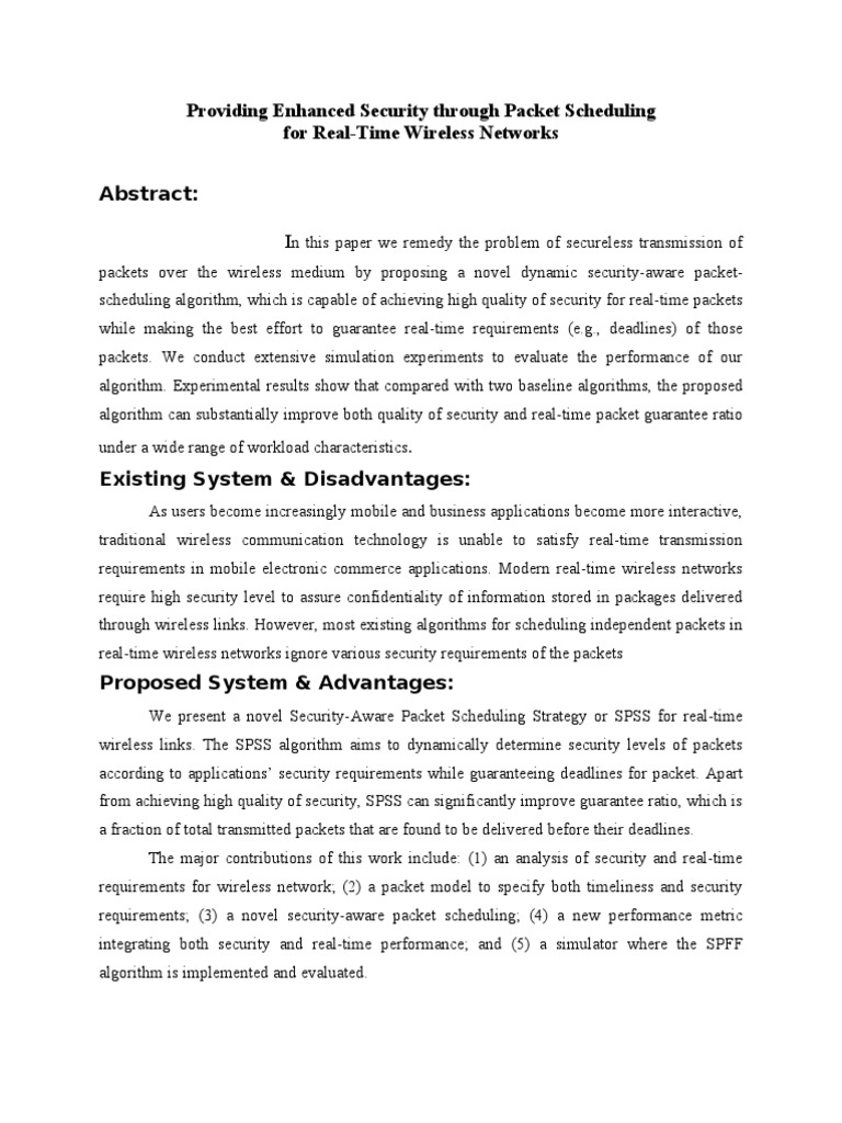 Improving Security of Real | PDF | Scheduling (Computing) | Real Time ...
