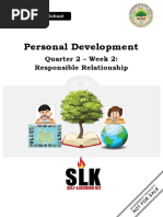 Personal Development: Quarter 2 - Week 2: Responsible Relationship