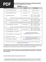 Schedule: FIITJEE Computer Based All India Integrated Test Series For JEE Advanced 2021