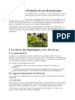 Bio Végétale-Chapitre 5-Les Bryophytes