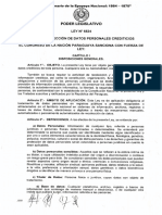 ley nro 6534 del 2020 de proteccion de datos personales crediticios