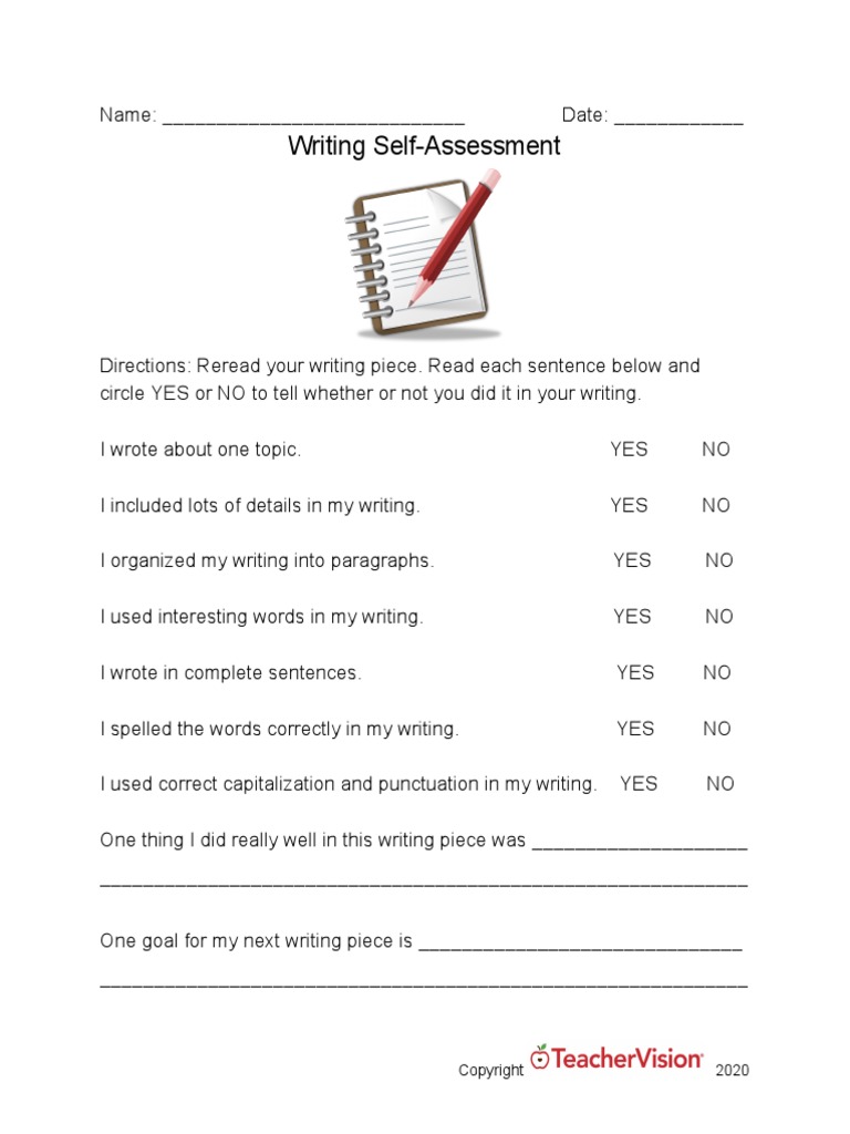 Self Assessments 20 Themed 20 Packet | PDF | Cognitive Science | Human ...
