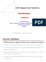 Signals and Systems Lecture Notes 1 OTU