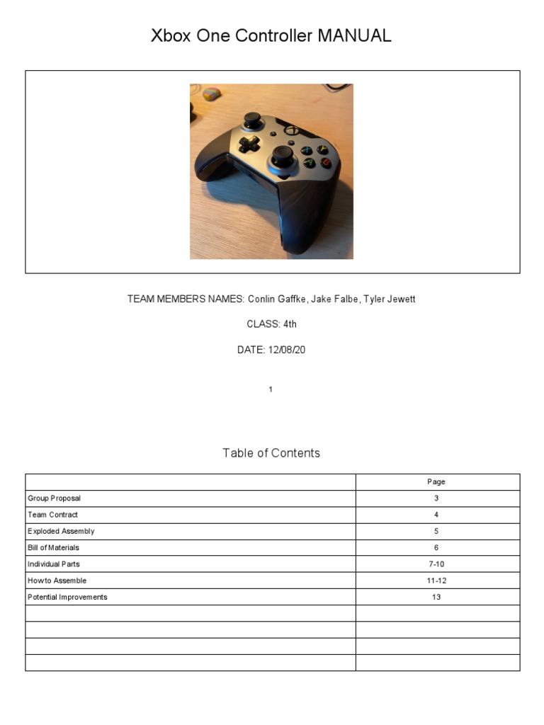 Xbox One Controller Object Manual - C | PDF | Xbox | Printed Circuit Board