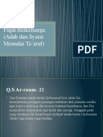 Fiqih Berkeluarga (Adab Dan Syarat Memulai Ta'aruf