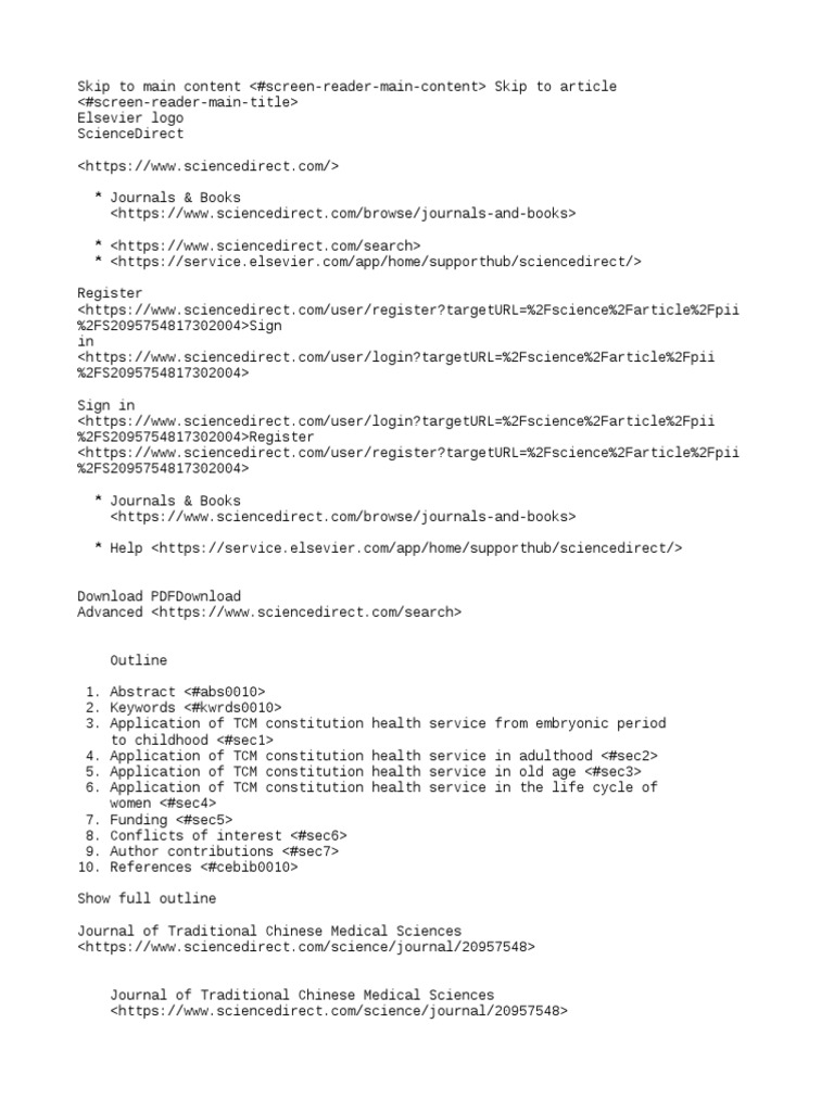 Application of TCM in Lifetime Health Maintenance PDF